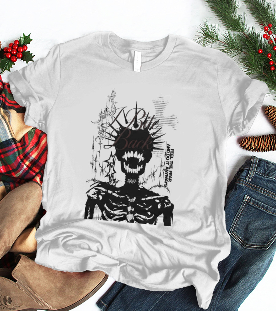 Swixxz Bite Back Jumbo Skeleton Cross T-Shirt