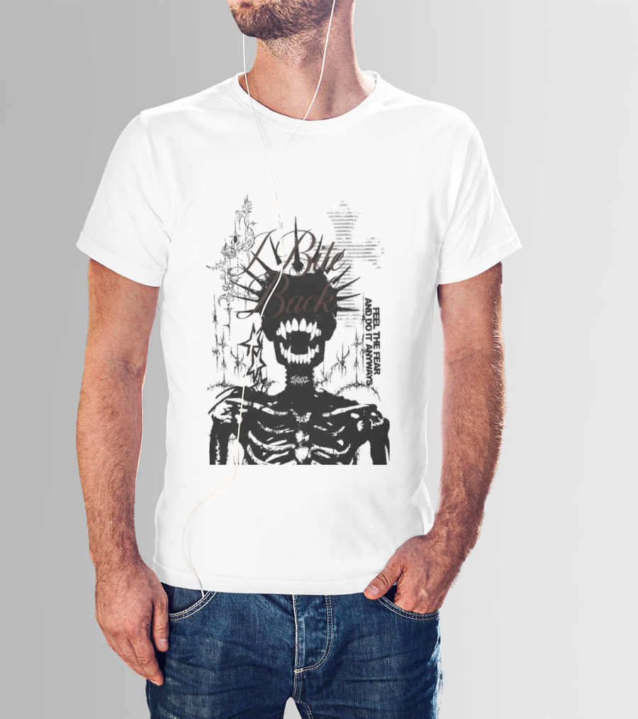 Swixxz Bite Back Jumbo Skeleton Cross T-Shirt