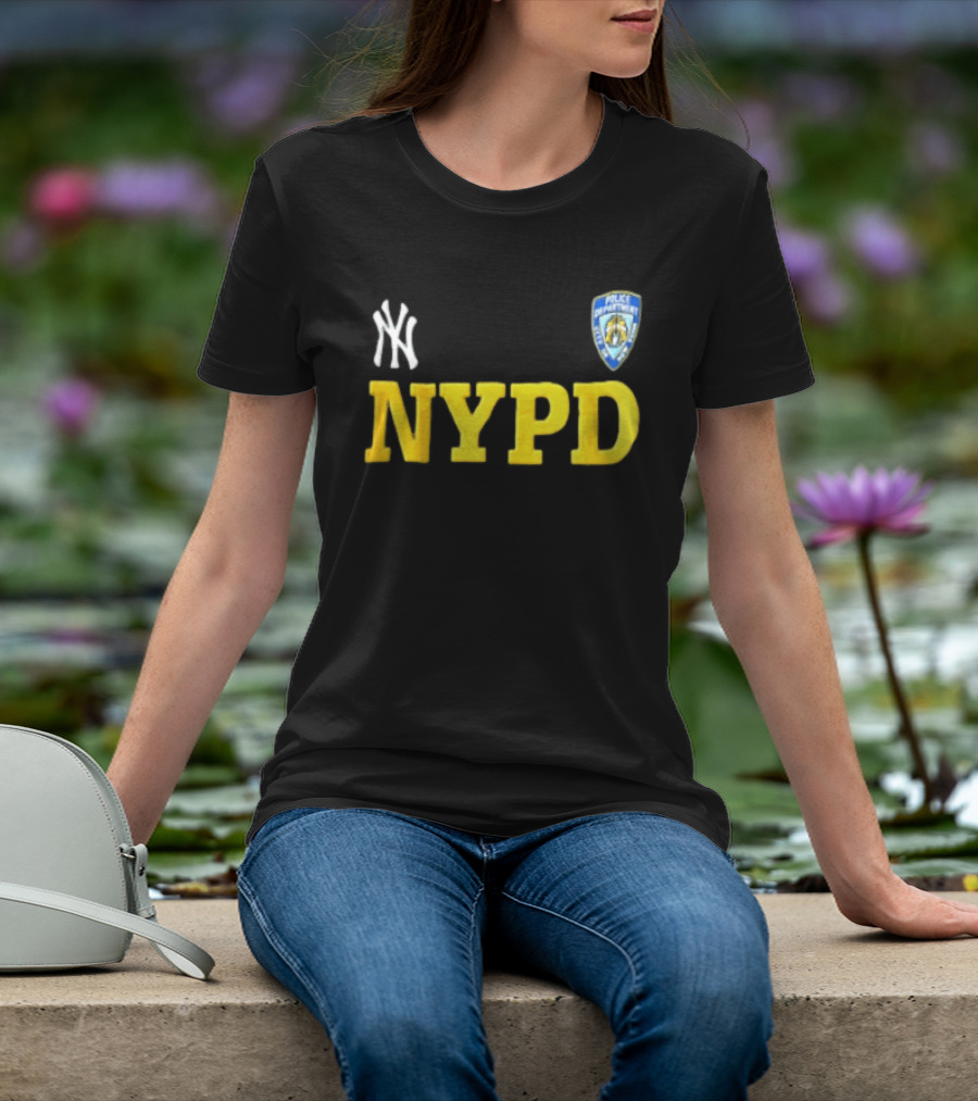 2026 New York Yankees NYPD Collaboration NY Logo And Police T-Shirt