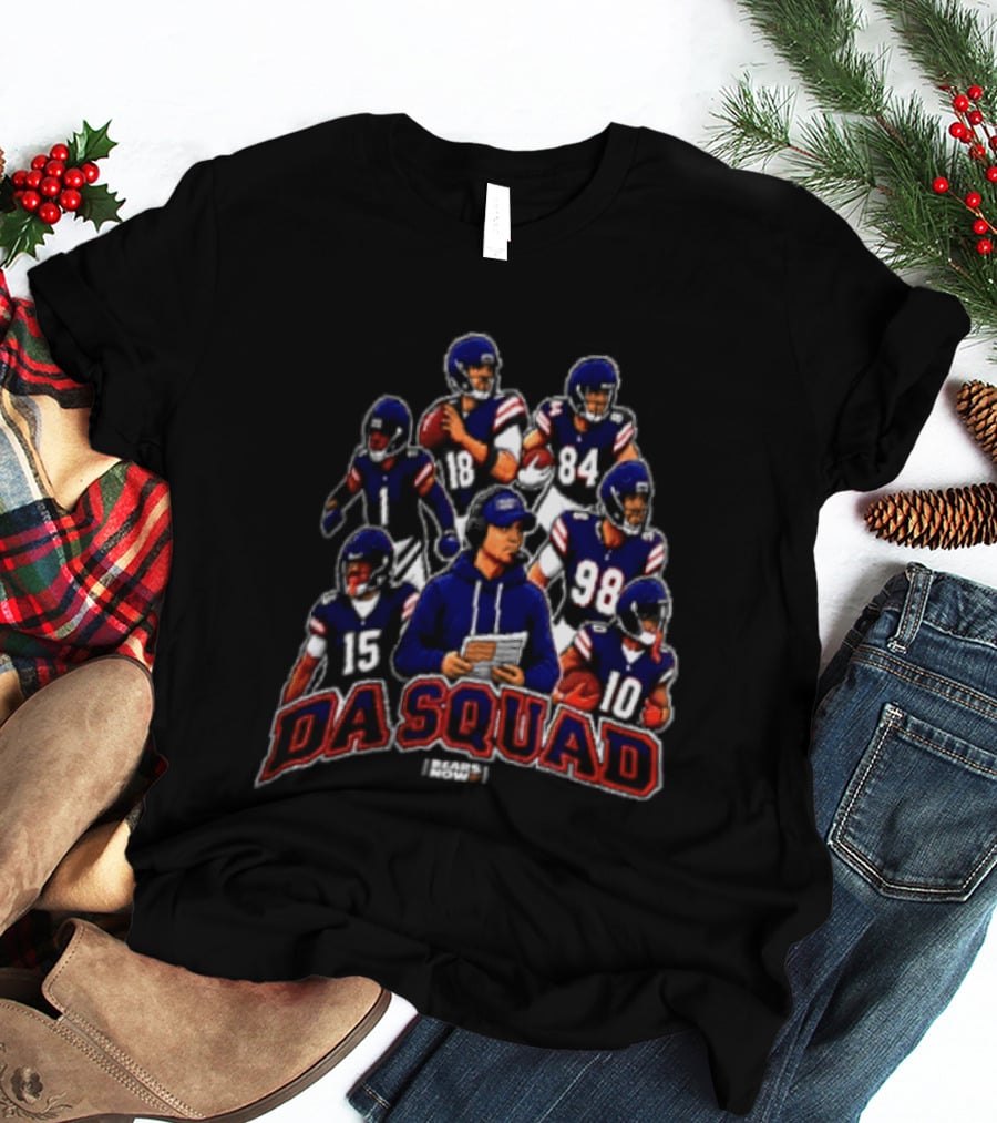 Da Squad Bears Now Team Players Huddle Formation T-Shirt