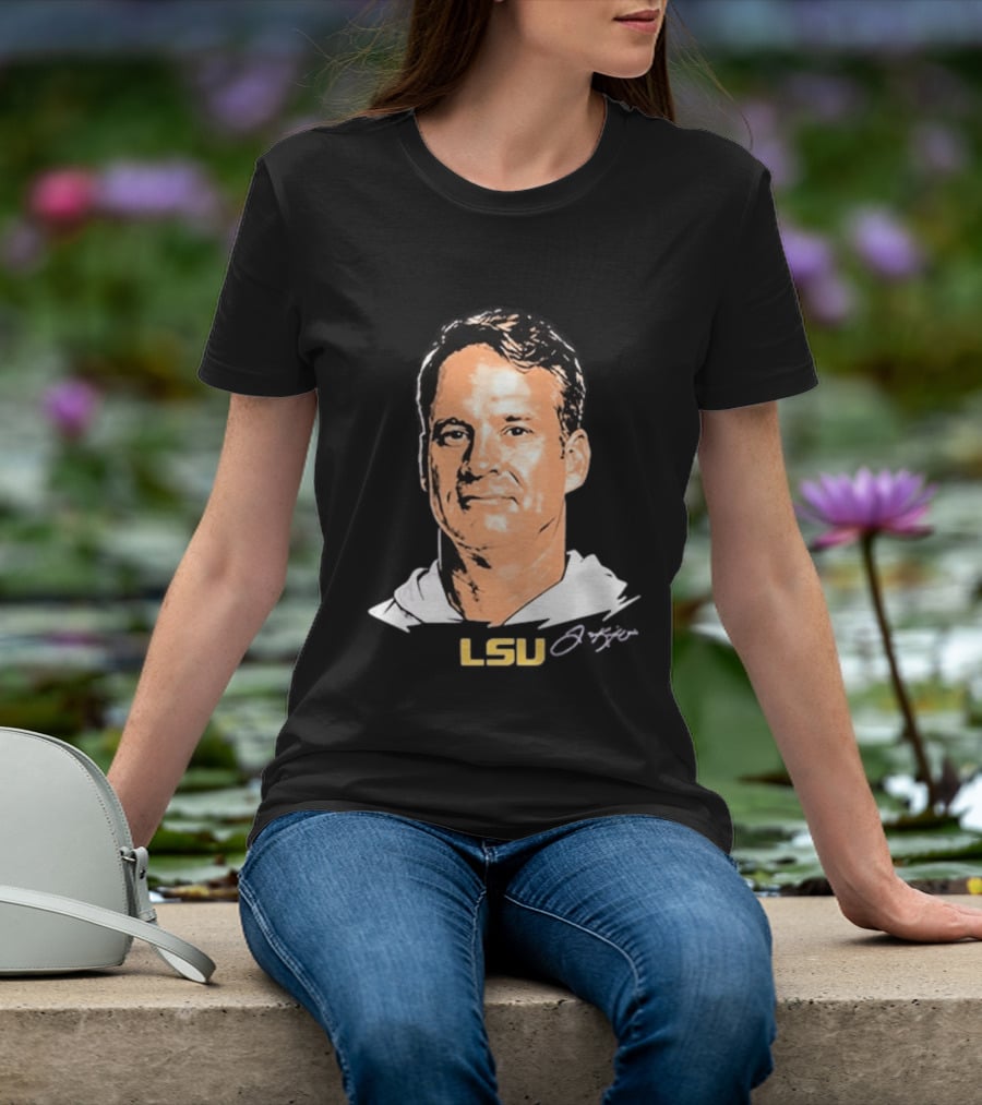 Lane Kiffin LSU Tigers Signature Big Head T-Shirt