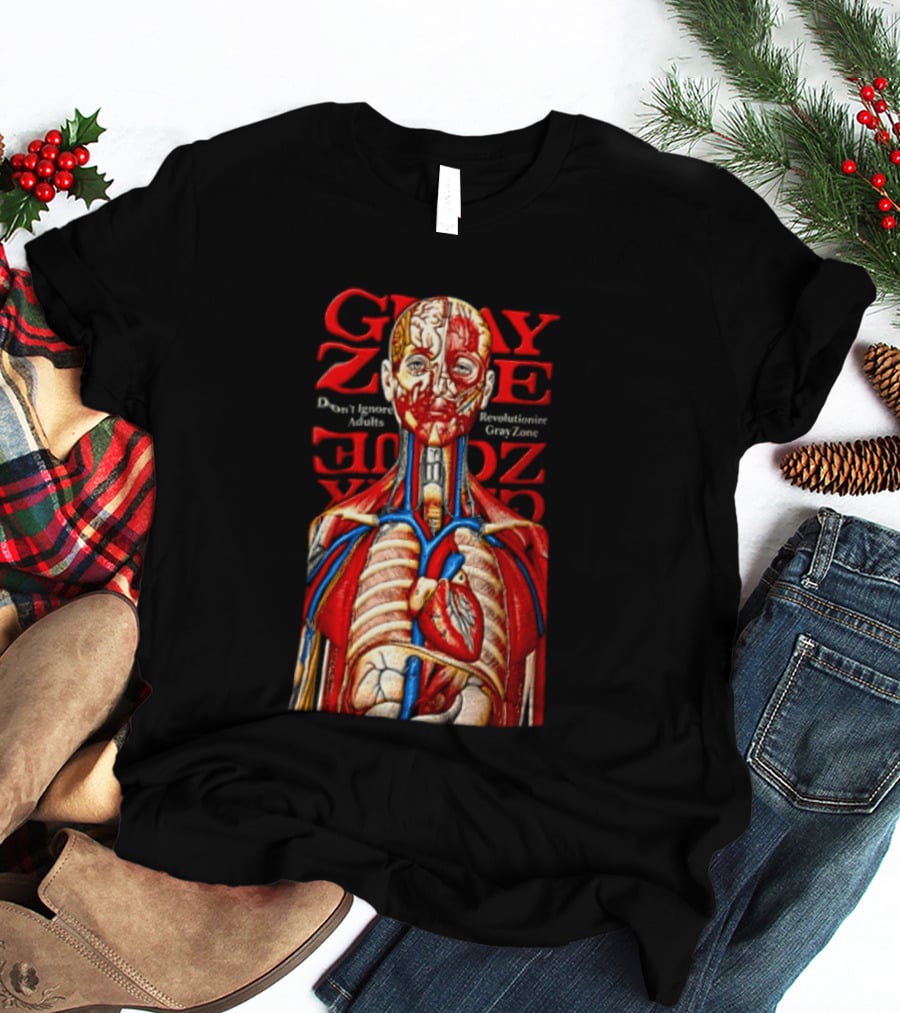 Grayzone Dont Ignore Revolutionize Anatomical Human Body Diagram T-Shirt