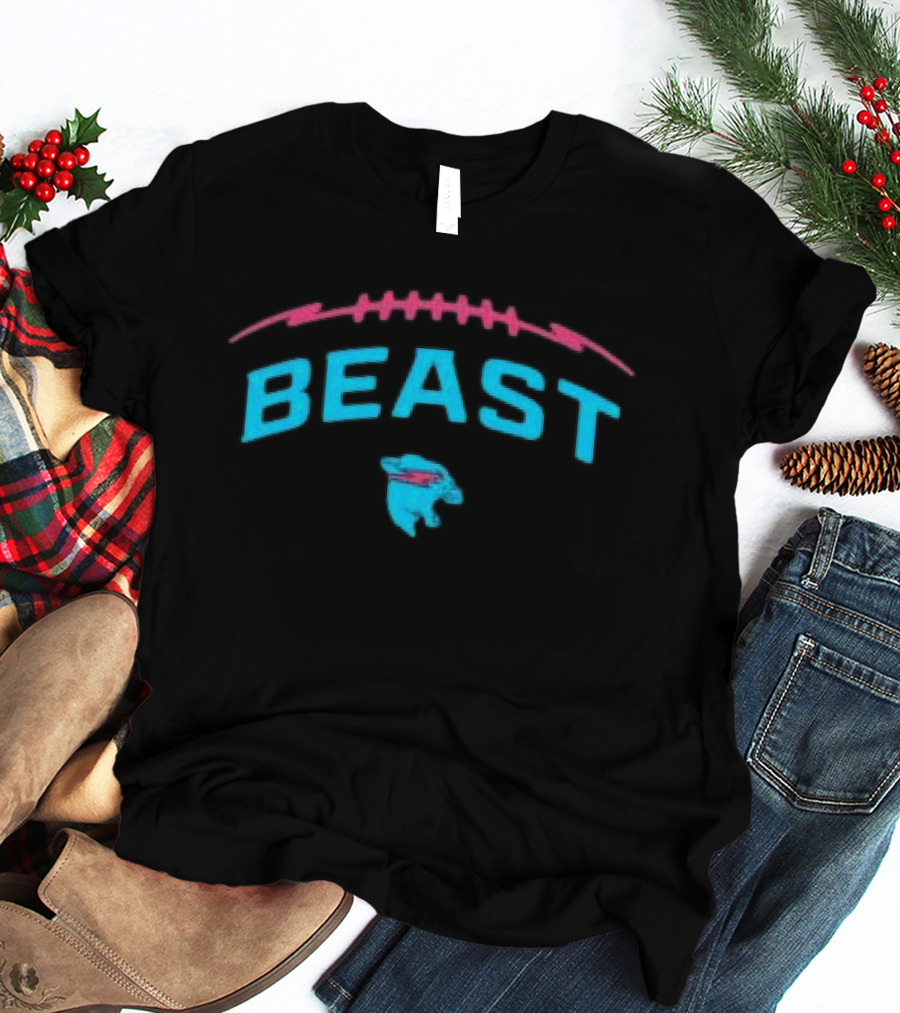 Mrbeast Store Beast Football Panther T-Shirt