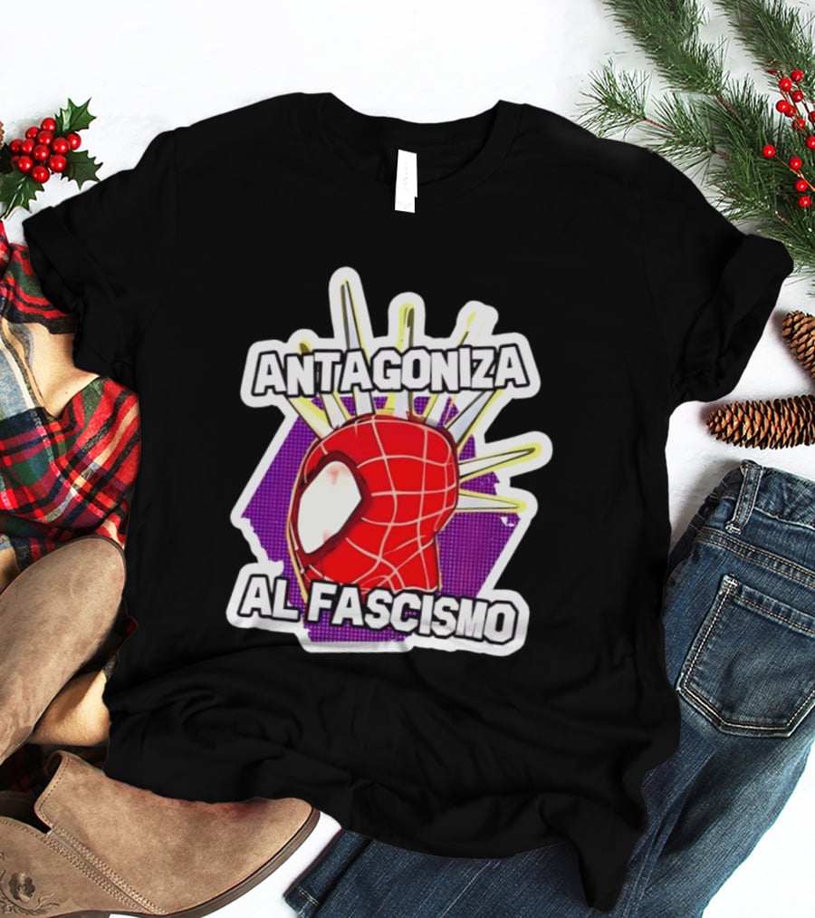 Antagoniza Al Fascismo Spider Man Anti Fascist T-Shirt