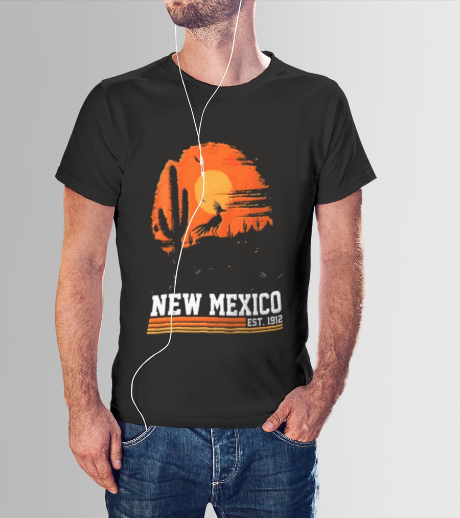 New Mexico Cactus Desert Vibes Est. 1912 Sun T-Shirt