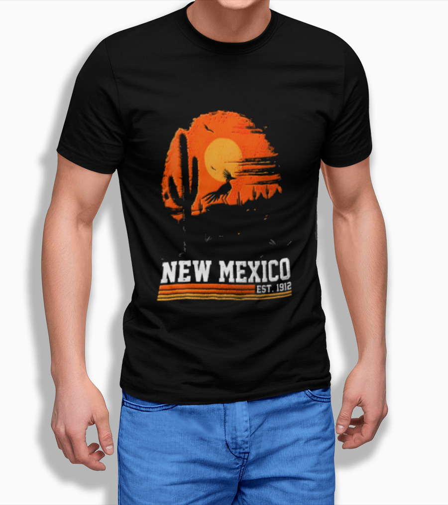 New Mexico Cactus Desert Vibes Est. 1912 Sun T-Shirt