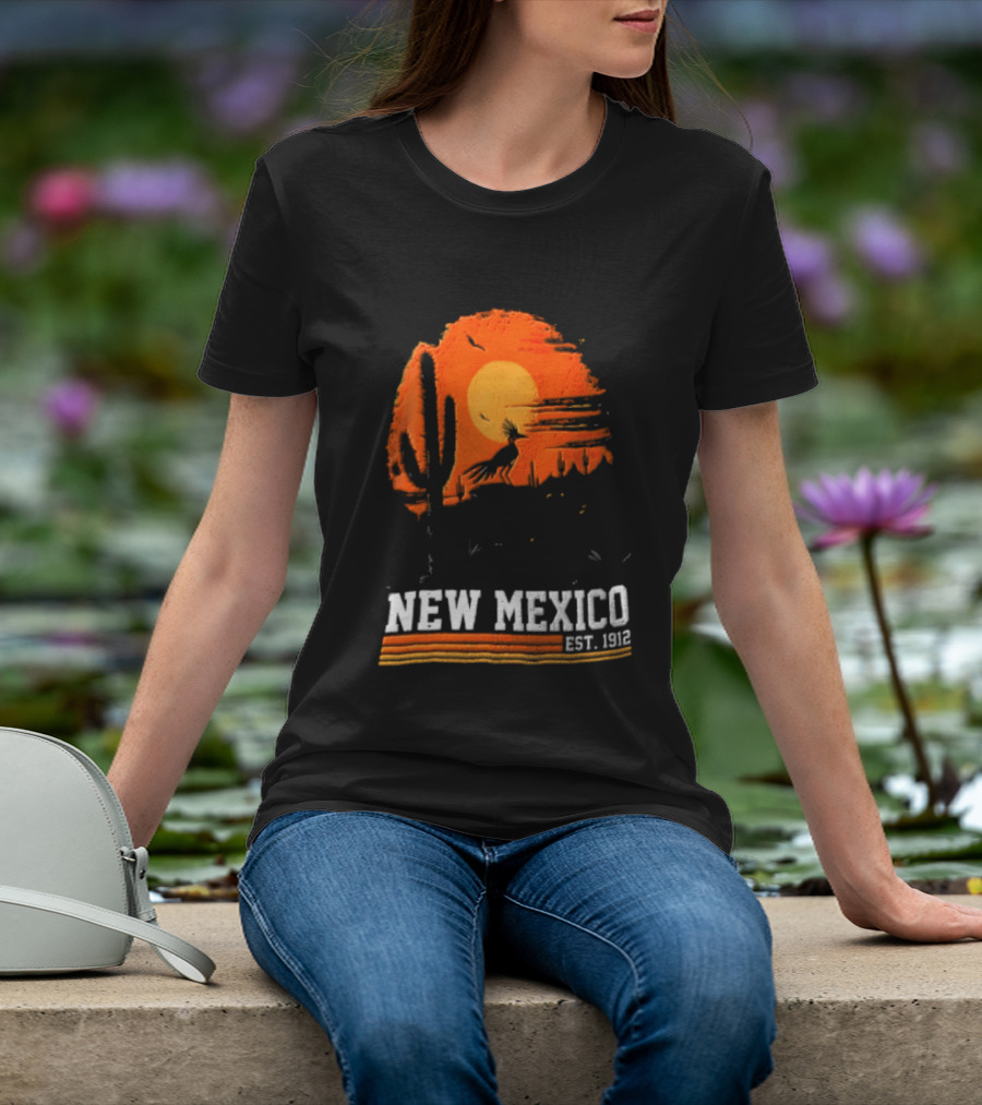 New Mexico Cactus Desert Vibes Est. 1912 Sun T-Shirt