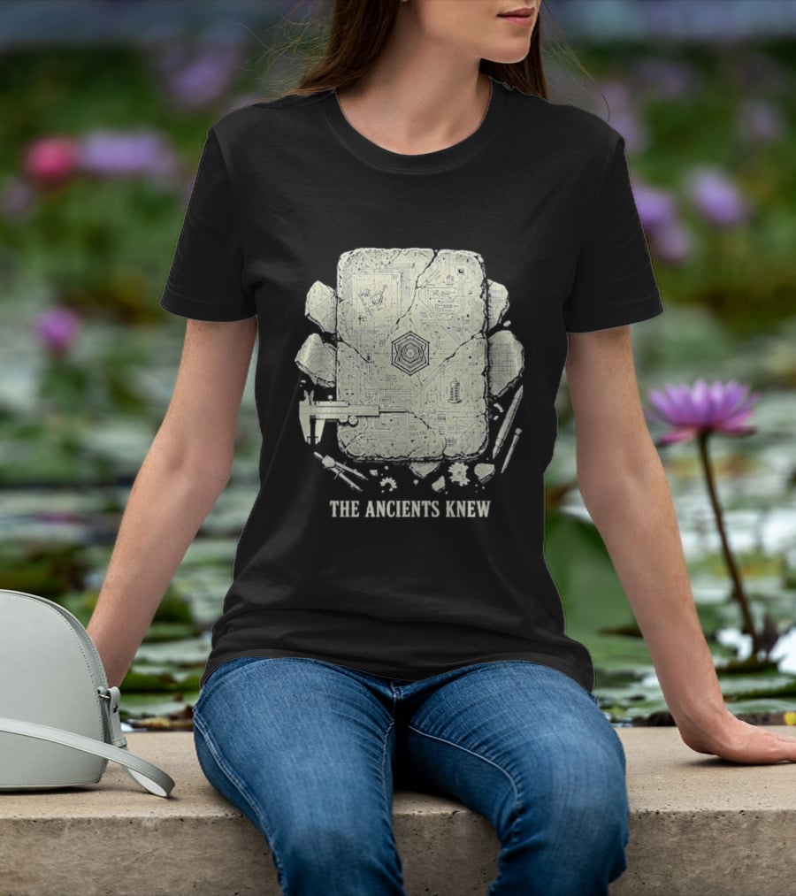 The Ancients Knew Ancient Technology Archaeology Symbols And Tools T-Shirt