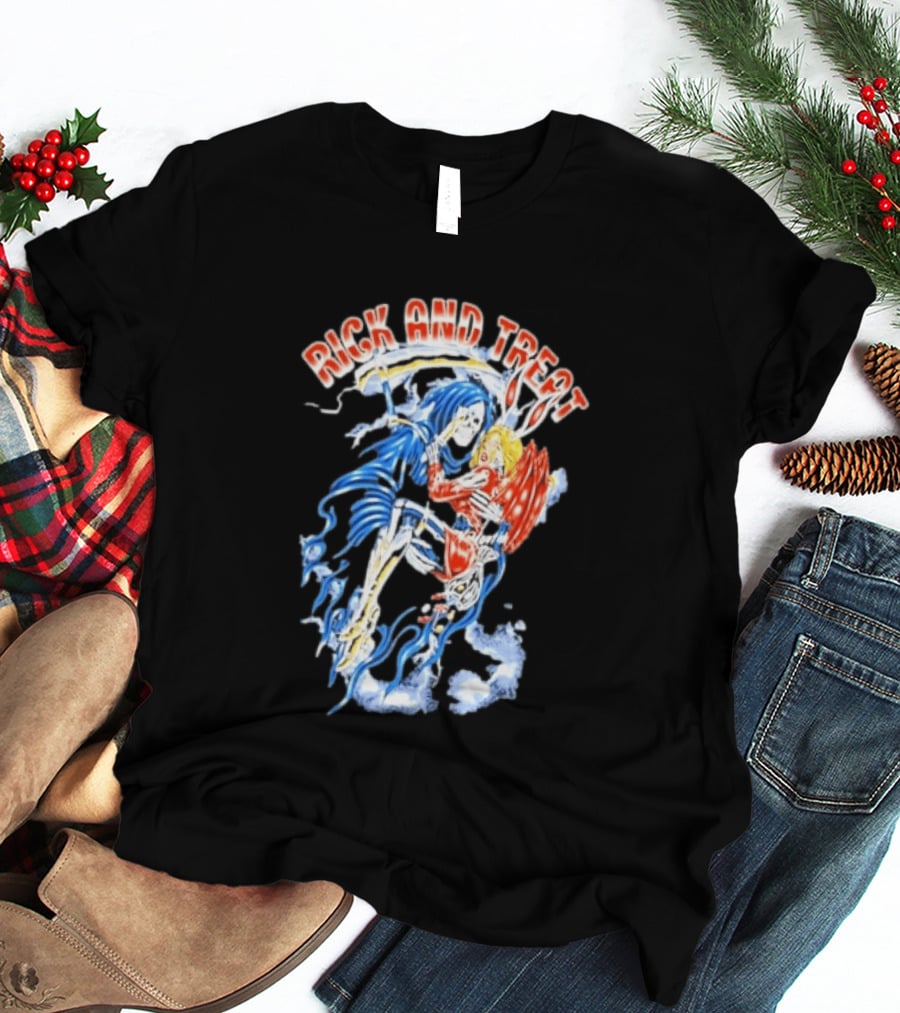 Original Trick And Treat Grim Reaper Bunny Girl Embrace T-Shirt