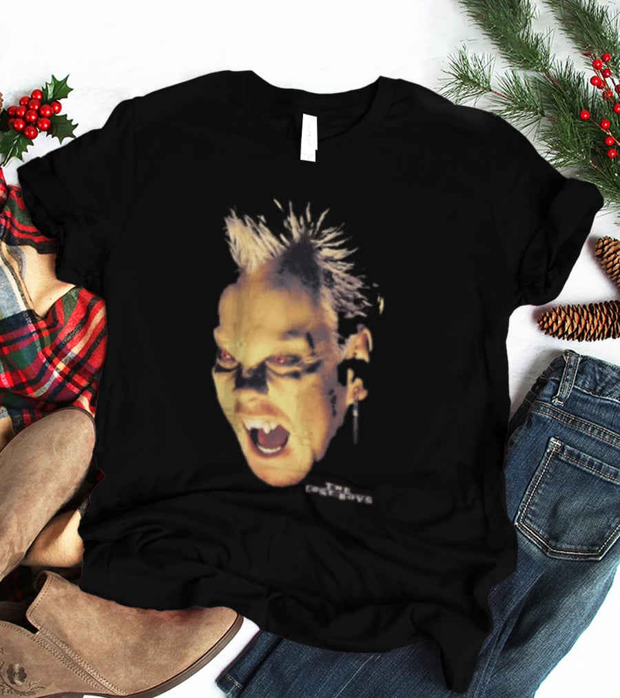 The Lost Boys David Vampire Face Silver Bullet Earring T-Shirt