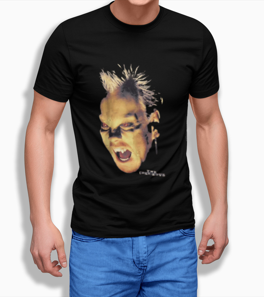 The Lost Boys David Vampire Face Silver Bullet Earring T-Shirt