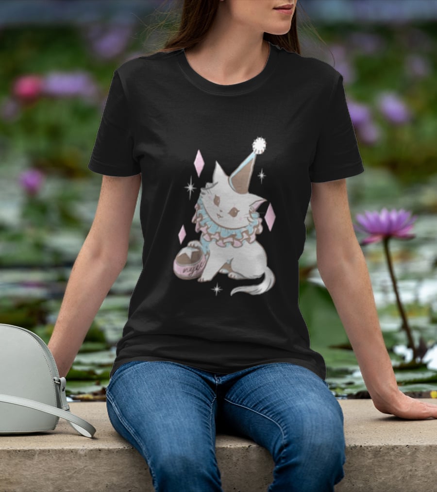 Popverse Superfans NYCC 2026 Mock Neck Cat Clown Nyeee T-Shirt