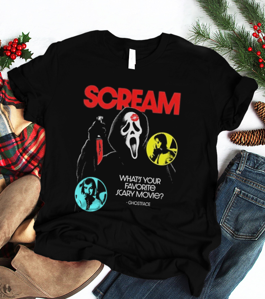 Scream Ghostface What's Your Favorite Scary Movie? T-Shirt