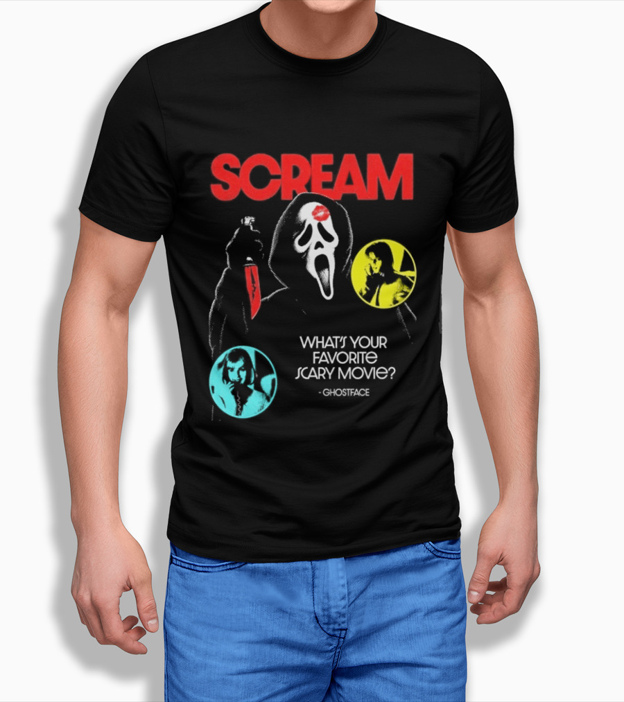 Scream Ghostface What's Your Favorite Scary Movie? T-Shirt
