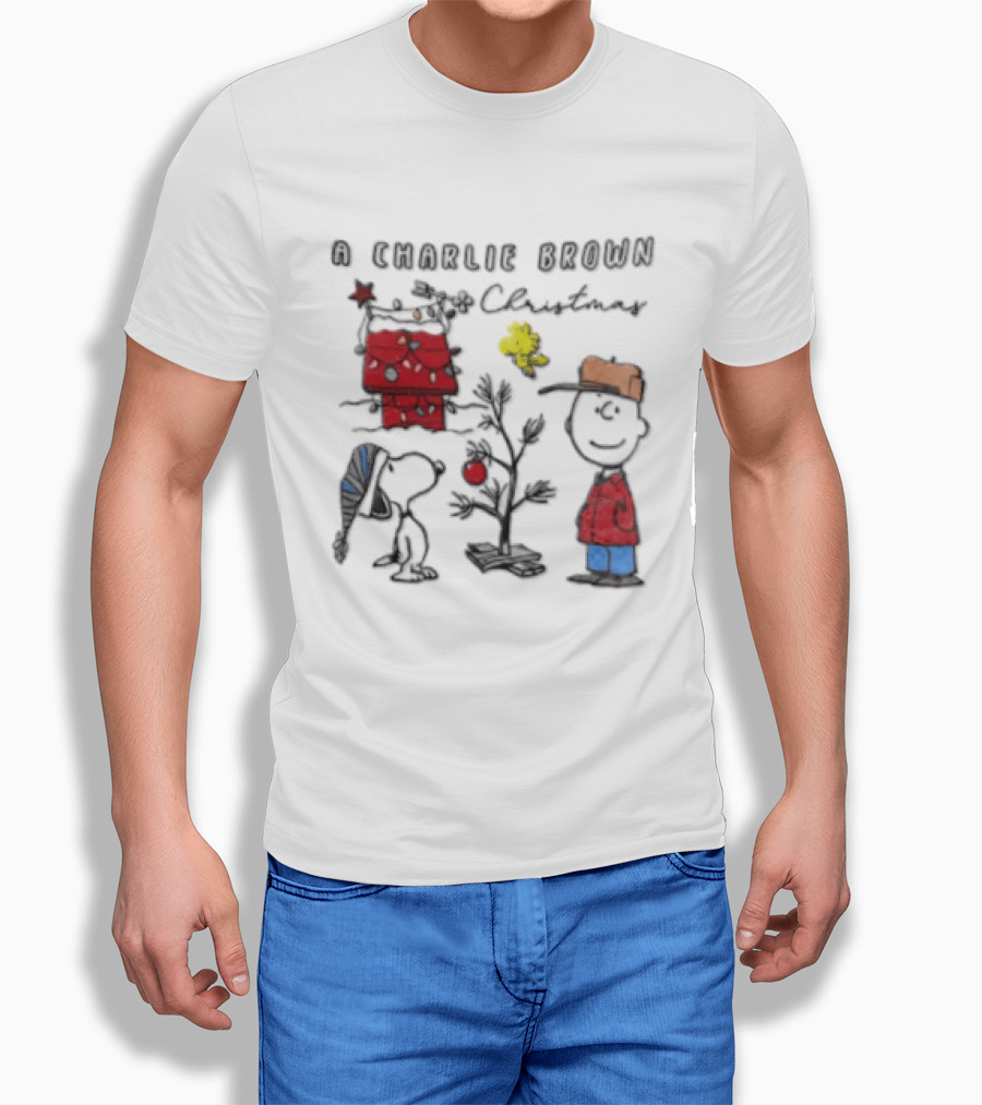 A Charlie Brown Christmas Snoopy Woodstock Holiday Scene T-Shirt