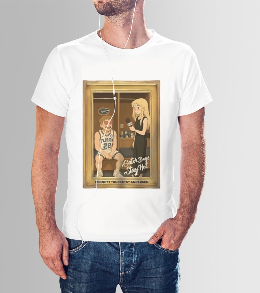 Florida Basketball Gator Boys Stay Hot Bennett Buckets Andersen Interview T-Shirt