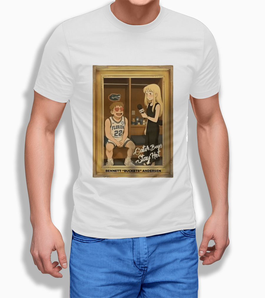 Florida Basketball Gator Boys Stay Hot Bennett Buckets Andersen Interview T-Shirt
