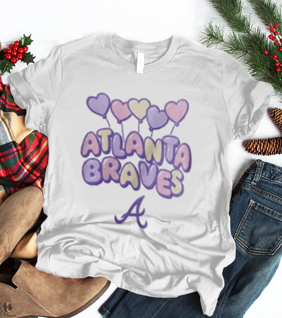 Atlanta Braves Hearts Blooper Fan T-Shirt