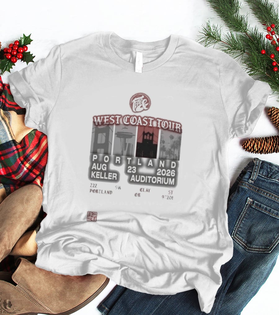 Fearandpod Portland Keller Auditorium August 26 West Coast Tour 2026 T-Shirt