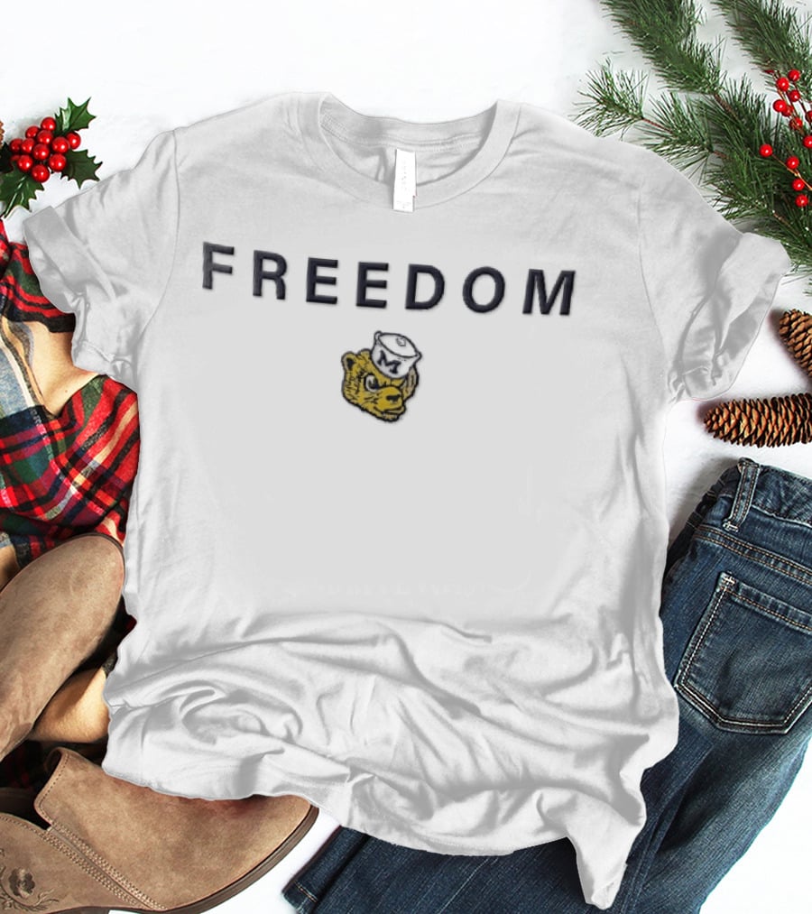 Michigan Wolverines NCAA FREEDOM Sailor Hat Head T-Shirt