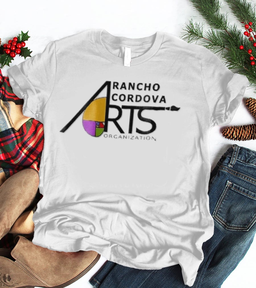 Rancho Cordova Arts Organization Paintbrush Fibonacci Golden Spiral T-Shirt