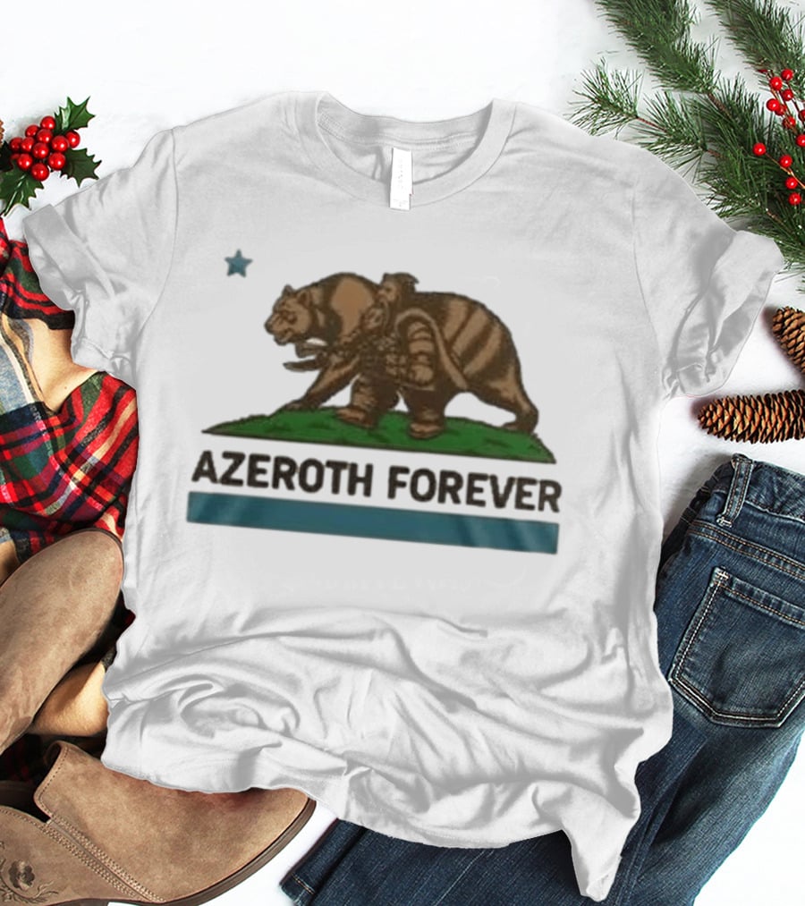 World Of Warcraft Azeroth Forever 2026 Special New California Republic Bear Warrior T-Shirt