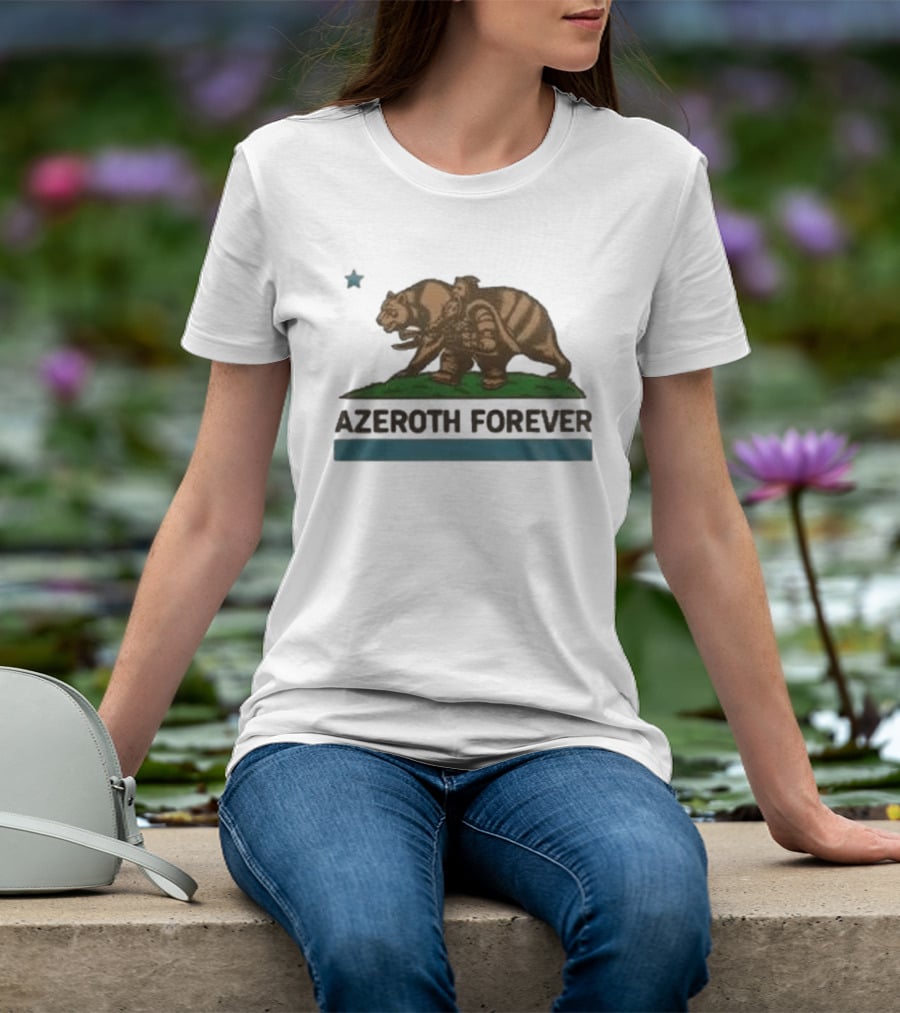 World Of Warcraft Azeroth Forever 2026 Special New California Republic Bear Warrior T-Shirt