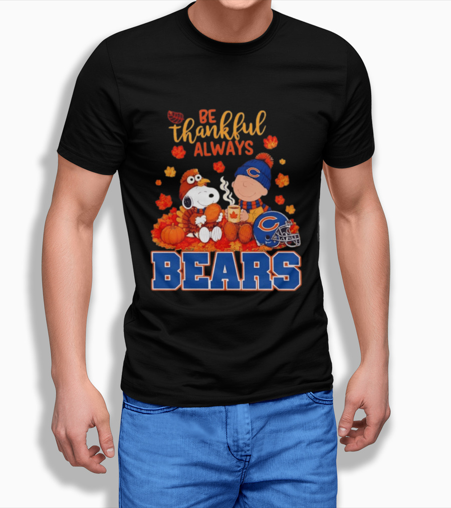 Be Thankful Always Snoopy And Charlie Brown Bears T-Shirt