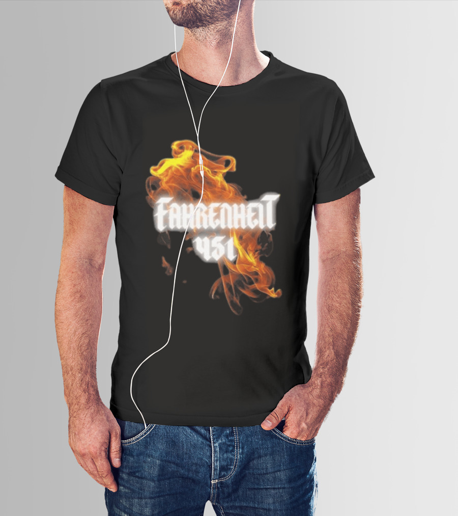 Fahrenheit 451 I'm With The Banned Books World Tour 2026 Flames T-Shirt