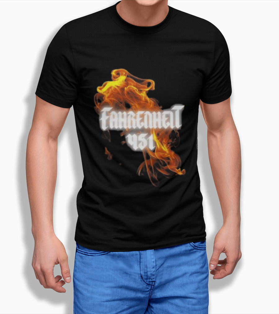 Fahrenheit 451 I'm With The Banned Books World Tour 2026 Flames T-Shirt