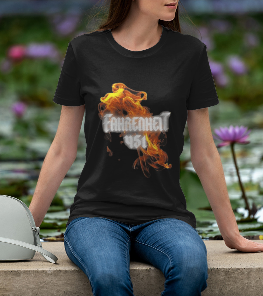 Fahrenheit 451 I'm With The Banned Books World Tour 2026 Flames T-Shirt
