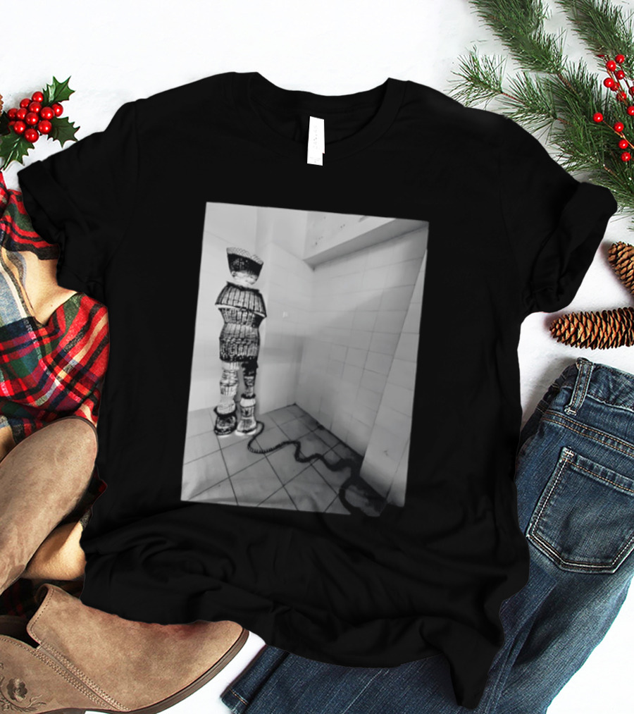 Calgary AeroMexico Airlines Winter Wonderland Robotic Figure In Monochrome Tile Room T-Shirt