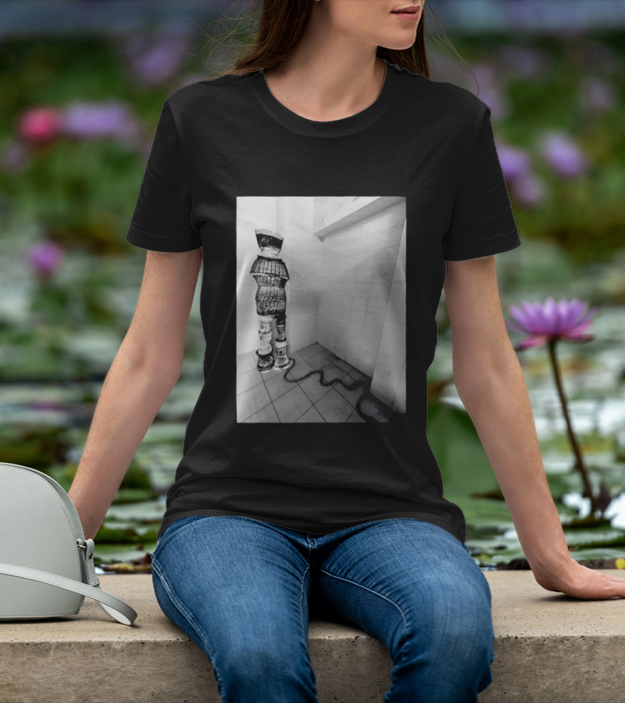 Calgary AeroMexico Airlines Winter Wonderland Robotic Figure In Monochrome Tile Room T-Shirt