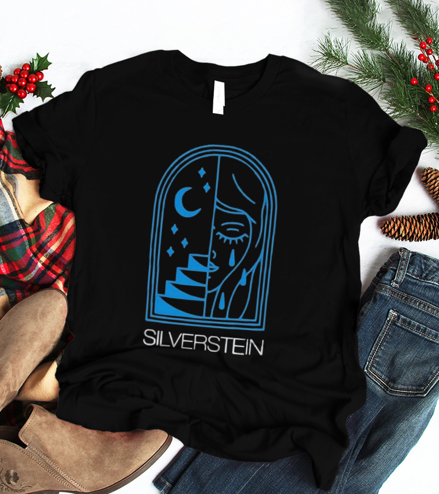 Silverstein Moon Crying Face Stairs Crescent Window T-Shirt