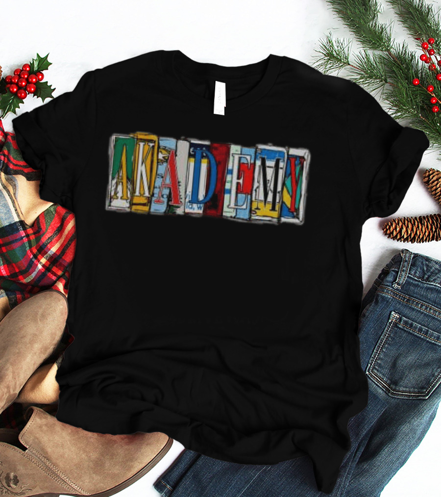 The Akademy Store License Plate Art Alphabet Letters T-Shirt