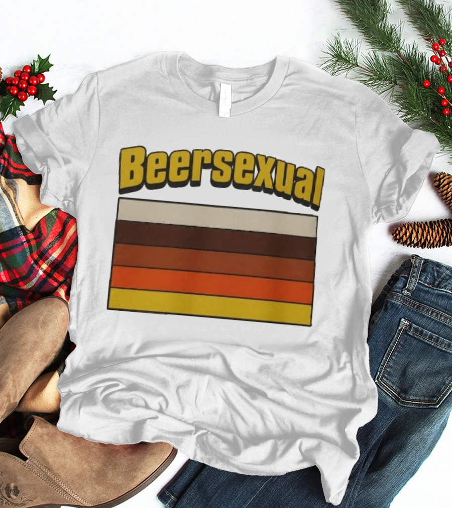 Beersexual Striped Flag With Bold Earth Tones T-Shirt