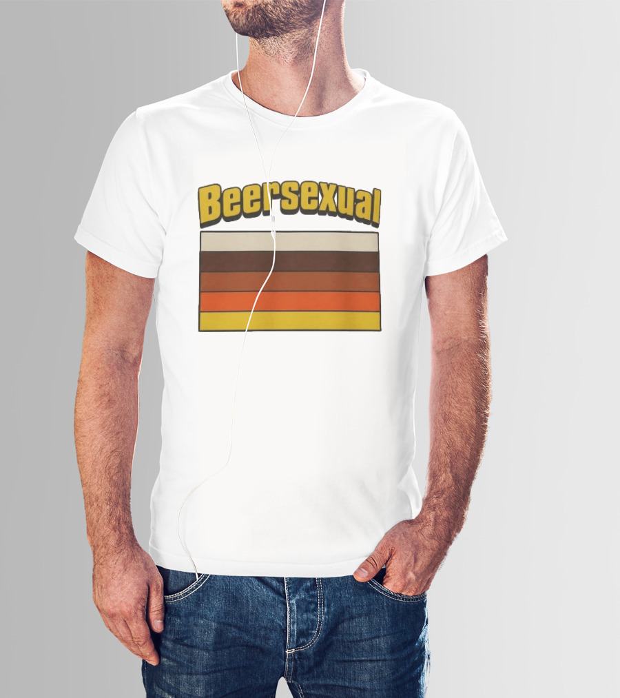 Beersexual Striped Flag With Bold Earth Tones T-Shirt