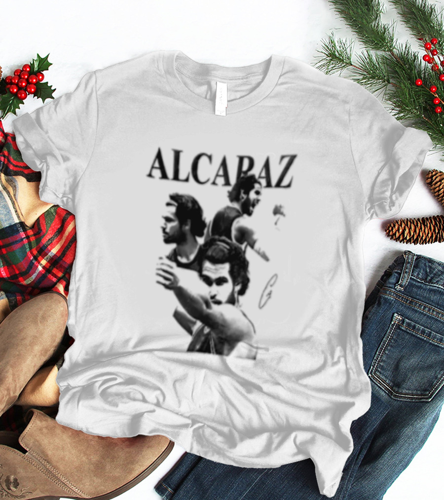 Alcaraz Tennis Player Silhouette US Open Champion T-Shirt