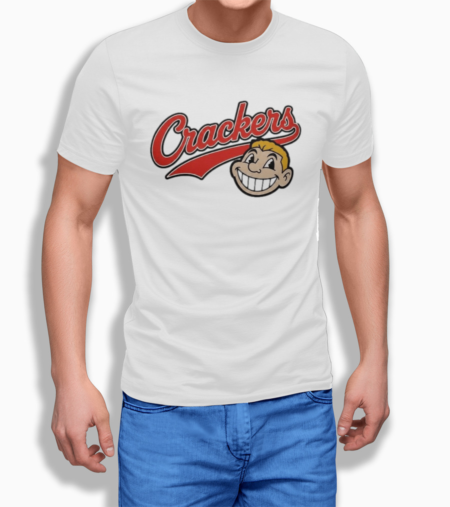 Crackers Logo Vintage Style Cartoon Face T-Shirt