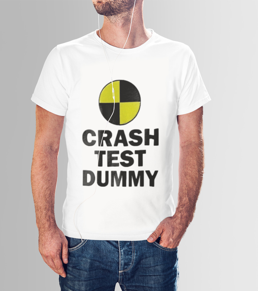 Crash Test Dummy Yellow Black Checkerboard Marker T-Shirt