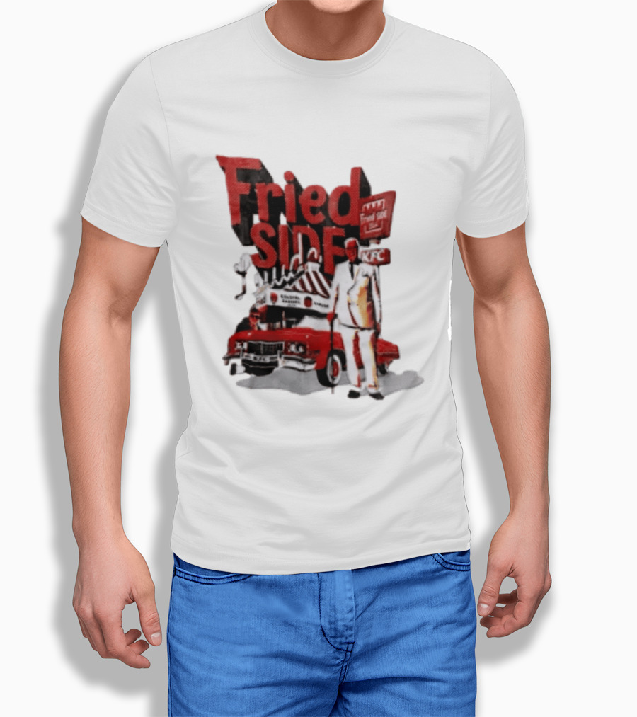 Fried Side Club KFC Colonel Sanders Kentucky Fried Luude Car T-Shirt