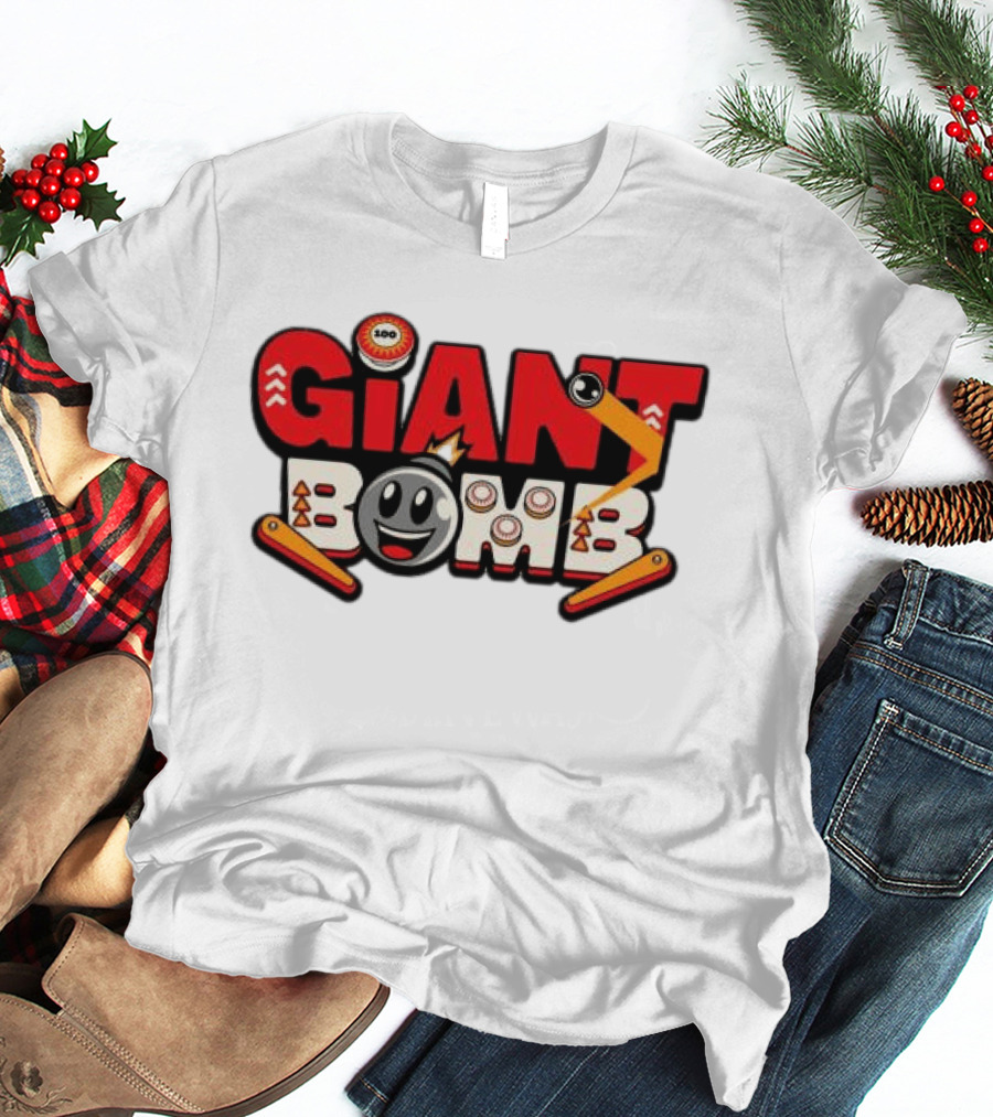 Giant Bomb Pinball Arcade Game Logo Retro Style Hat T-Shirt