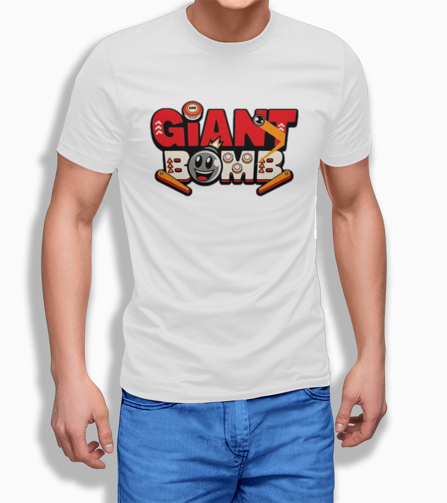 Giant Bomb Pinball Arcade Game Logo Retro Style Hat T-Shirt