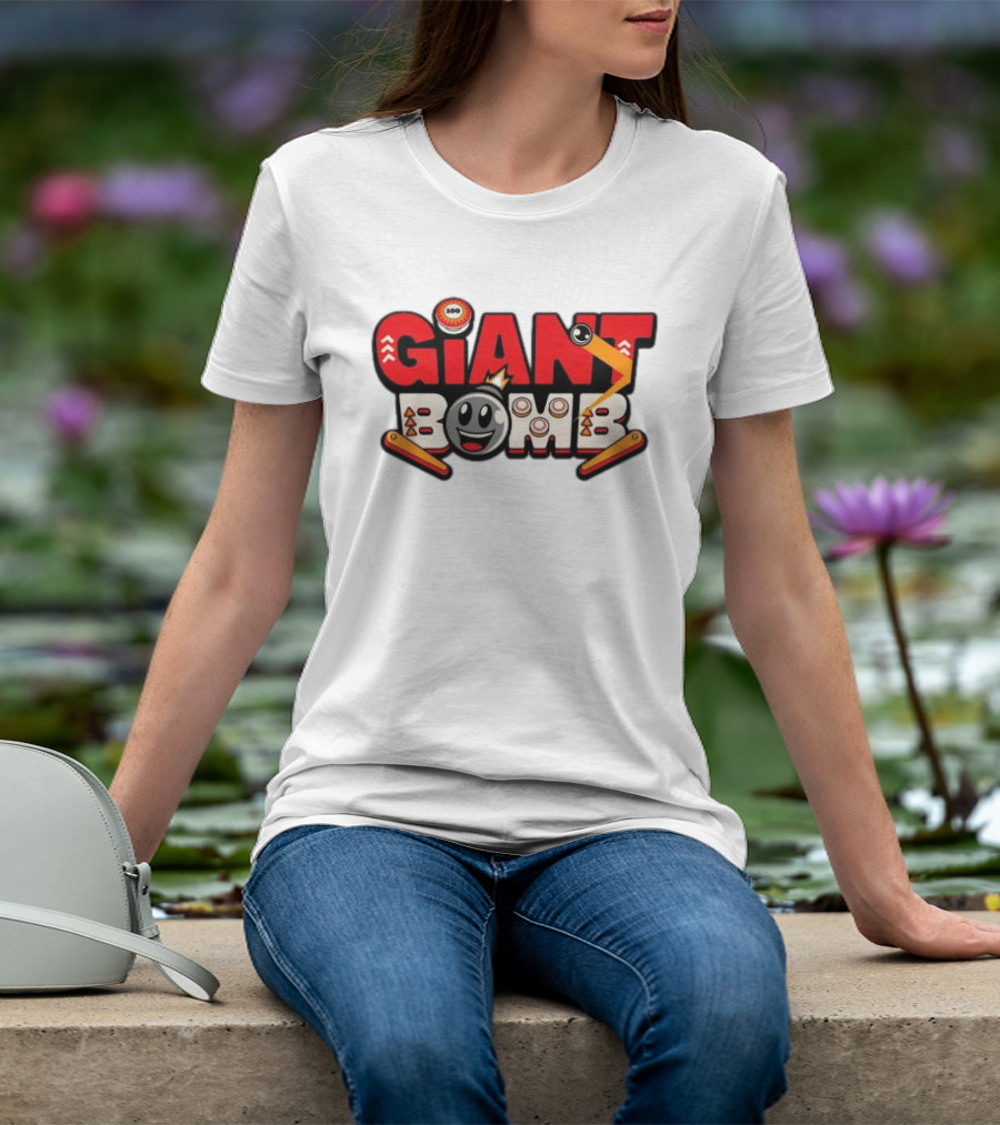 Giant Bomb Pinball Arcade Game Logo Retro Style Hat T-Shirt
