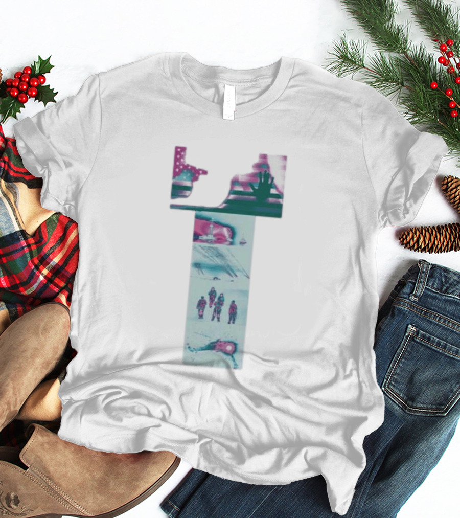 Hydeforce Taxpayer White Patriotic Exploration Flag And Arctic Adventure Scene T-Shirt