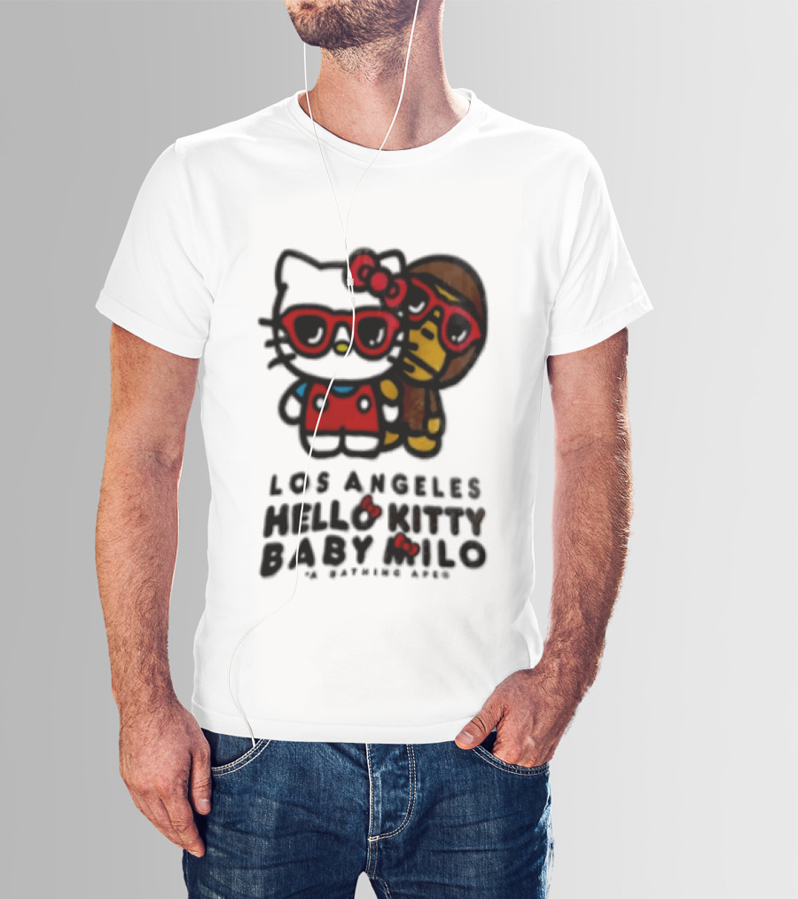 Los Angeles Hello Kitty Baby Milo A Bathing Ape Collaboration T-Shirt