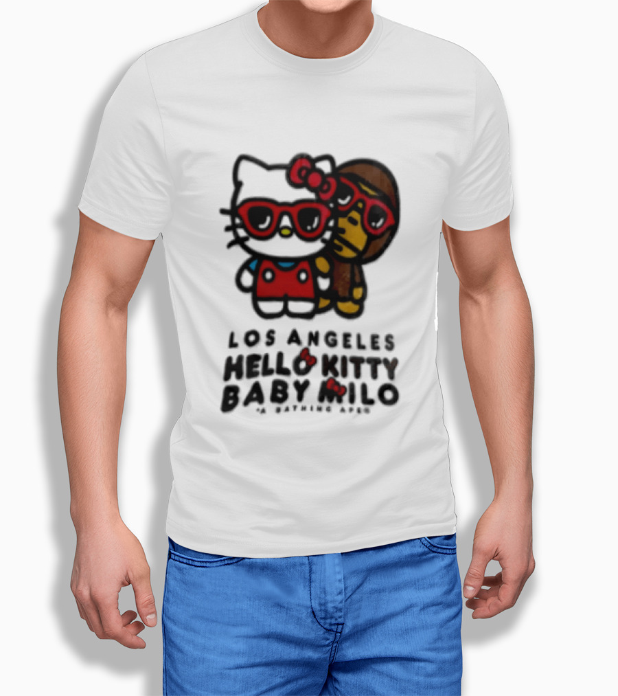 Los Angeles Hello Kitty Baby Milo A Bathing Ape Collaboration T-Shirt