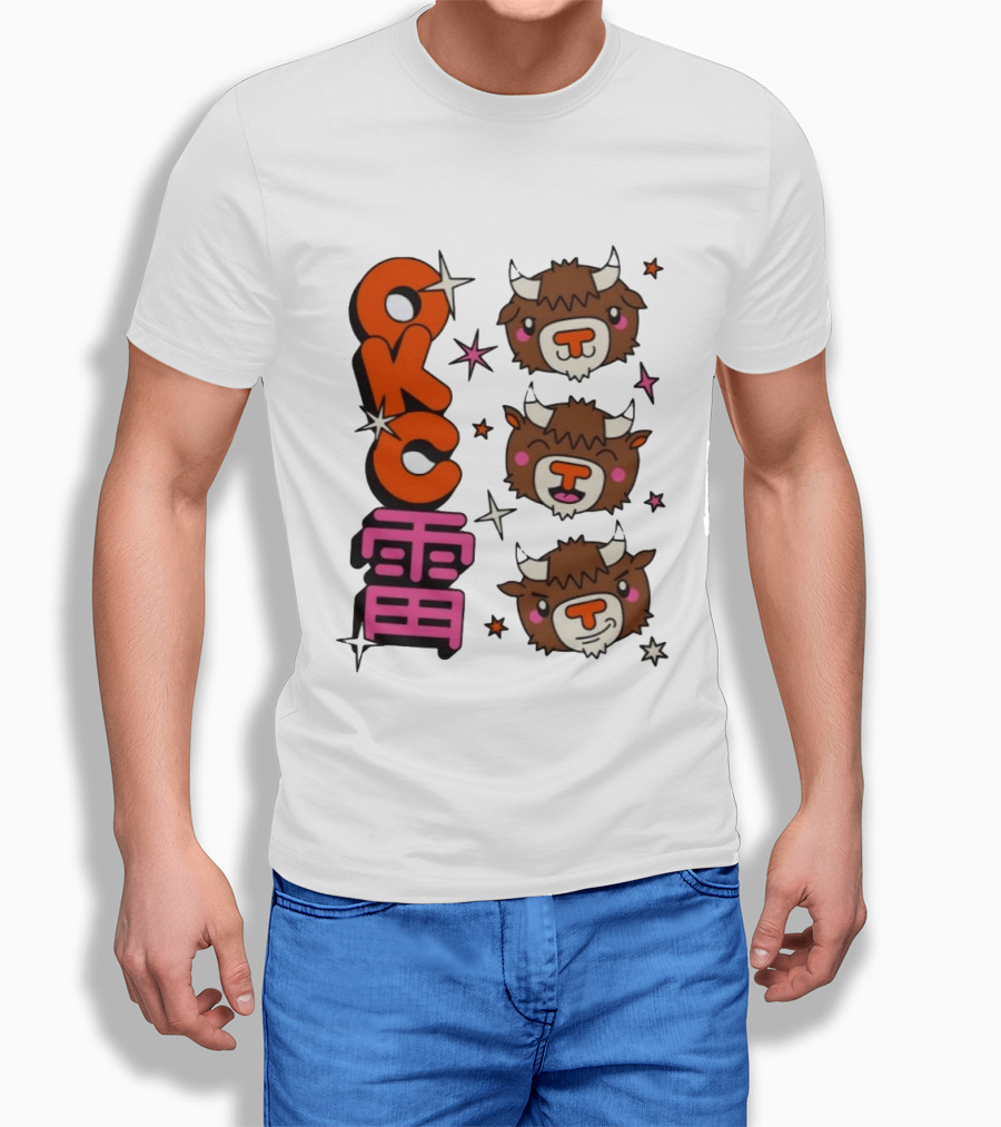 OKC Thunder Kawaii Bison Buffalo NBA Japan T-Shirt