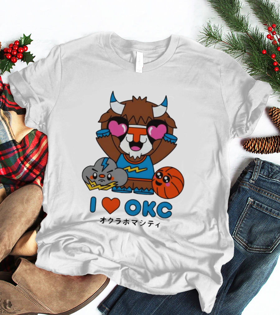 Oklahoma City Thunder Love OKC Basketball Thunderbolt T-Shirt