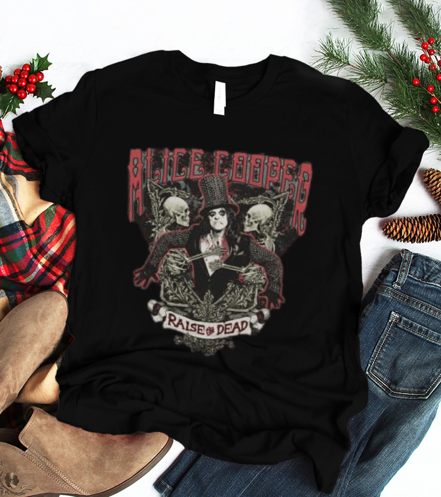 Alice Cooper Raise The Dead Skeleton Vintage Music T-Shirt